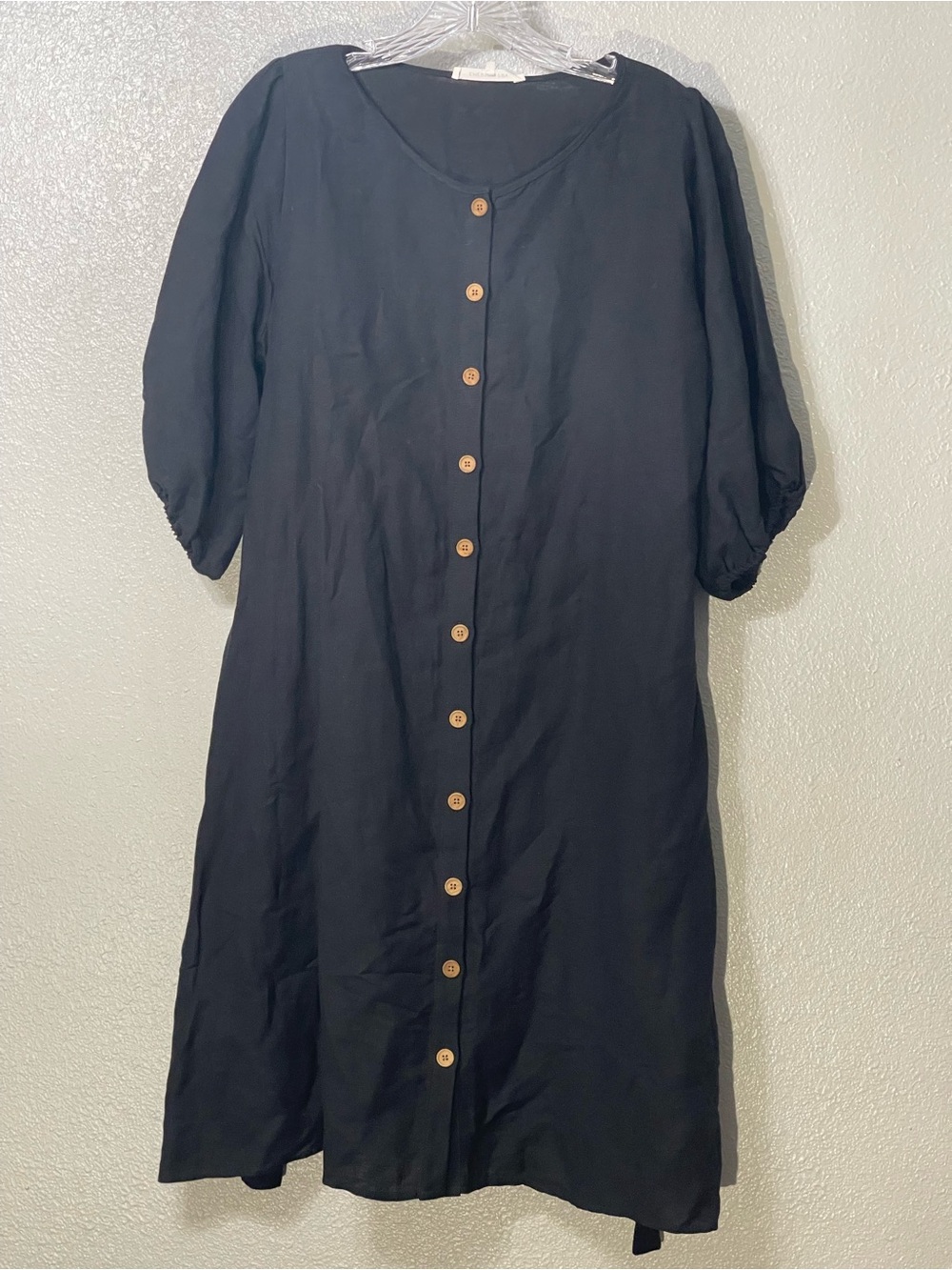 Emerson Fry Bae Linen Dress in black - Size M